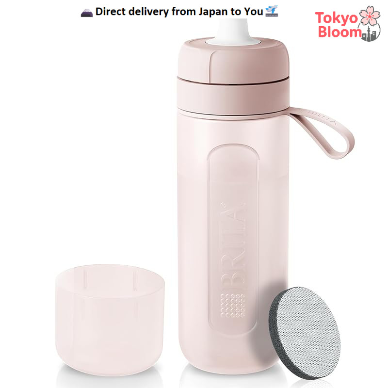 Brita Water Filter Bottle Set - Includes 2 Active Water Bottles (600ml) in Assorted Colors with 1 Ca