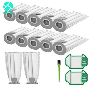 Túi hút bụi cho Kobold VK7 FP7, 10 Bộ phụ kiện thay thế Túi lọc và 2 bộ lọc cho chổi không dây Kobold FP7