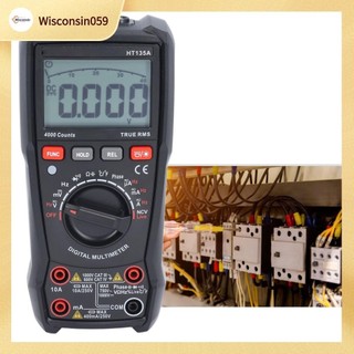 Wisconsin059 Đồng hồ đo Volt Ohmmeter Báo động âm thanh và ánh sáng kép Đồng hồ vạn năng kỹ thuật số chính xác đa chức năng cho gia đình