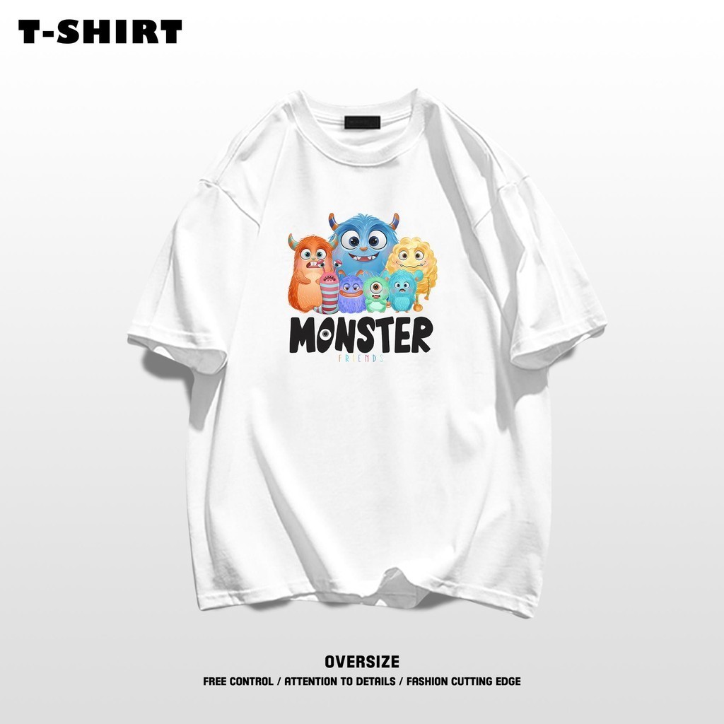 YOU-T-Best Người Bán Áo Thun Quá Khổ "monster26" Thoải Mái Mặc 1 Cotton Không Cần Sắt Co Giãn Phong 