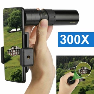  4k 10-300X Siêu Telephoto Zoom Ống nhòm một mắt Ống kính thiên văn bỏ túi cho điện thoại thông minh Chụp ảnh 