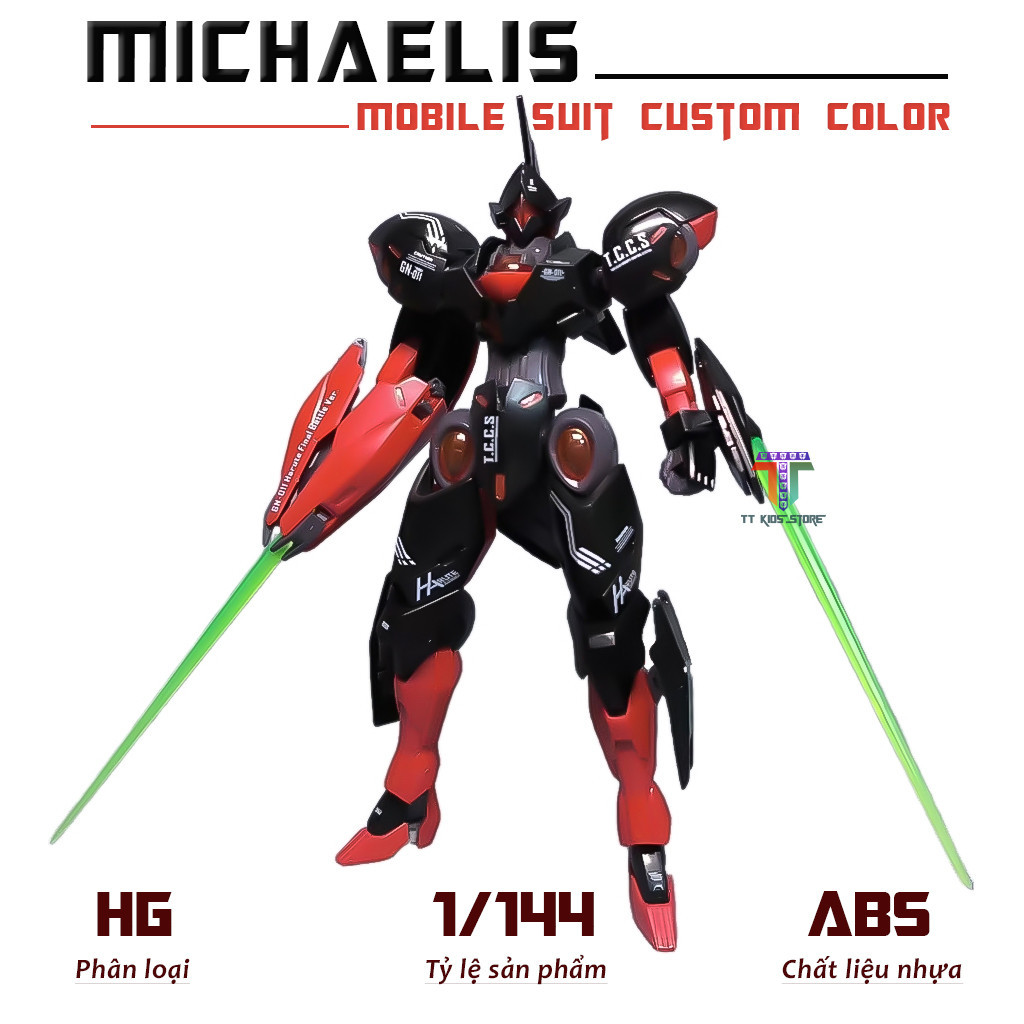 Mô hình HG Michaelis Custom Color TFWM, 1/144 Mobile Suit, Xếp hình MECHA, Đồ chơi xếp hình nhựa