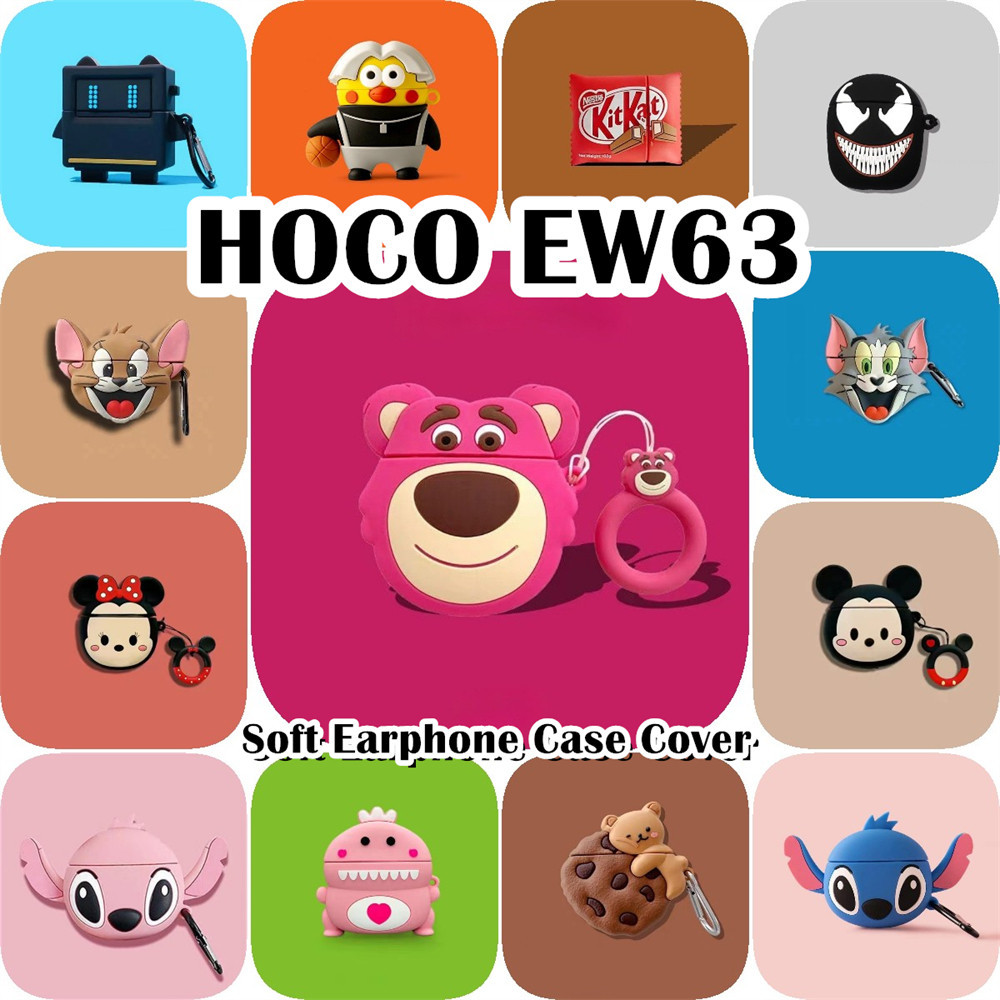 Dành Cho Ốp Lưng HOCO EW63 Phim Hoạt Hình Ngộ nghĩnh Series Vỏ Tai Nghe Silicon Mềm Vỏ NO.1
