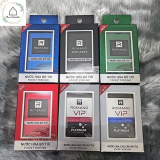 Nước Hoa Bỏ Túi Romano: Classic, Attitude, Force, Gentleman, Vip Vision, Vip Passion 18ml