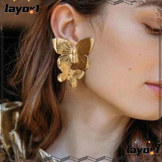 Layor1 Bông Tai Vintage, Hợp Kim Trang Sức Thời Trang Quạt Bông Tai Lá, Hợp Thời Trang Xoắn Ốc Vintage Quà Tặng Bông Tai Nữ