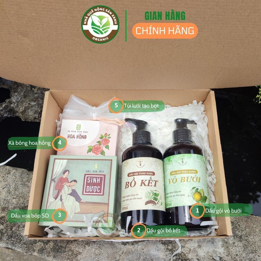  Bộ quà tặng dầu gội,xà bông từ thảo mộc thiên nhiên an lành SET quà tặng me,bạn gái thầy cô giáo ngày lễ 8 3 20 11... 
