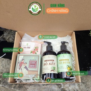  Bộ quà tặng dầu gội,xà bông từ thảo mộc thiên nhiên an lành SET quà tặng me,bạn gái thầy cô giáo ngày lễ 8 3 20 11... 