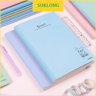 Vở kẻ ngang 200 trang B5 bìa màu Pastel hiện đại [SOKLONG], vở Klong may dán gáy MS 842