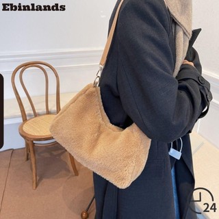 Túi xách nữ EBINLANDS, Túi mua sắm Túi Tote Mini sang trọng mềm mại, Ví nữ lông thú giả mùa đông ấm áp phổ biến