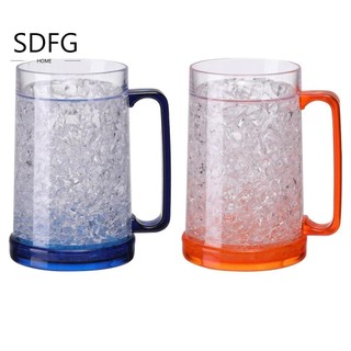 Cốc Rượu Làm Mát, Đôi Tường Trong Suốt Tủ Đông Cốc Bia Đá, Kính Uống Frosty Gel PC Bia Cốc Bia Bia Bia
