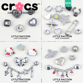 Charm cross Jibbitz Kim Loại Giày Khóa Hoa Kim Cương Dây Xích Ba Chiều Sáng Tạo Phụ Kiện Thời Trang Trang Trí Khóa Sticker Dép cross