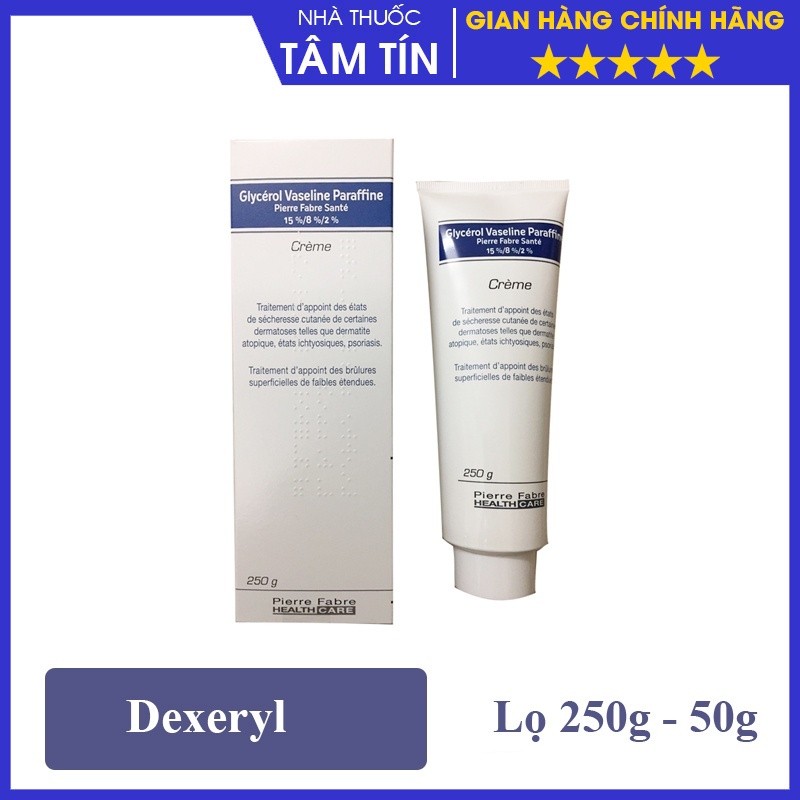 Kem nẻ dưỡng ẩm Dexeryl Creme, Pháp (50g+250g) da nứt nẻ, chàm sữa, mẩn ngứa rôm sảy cho trẻ sơ sinh, người lớn