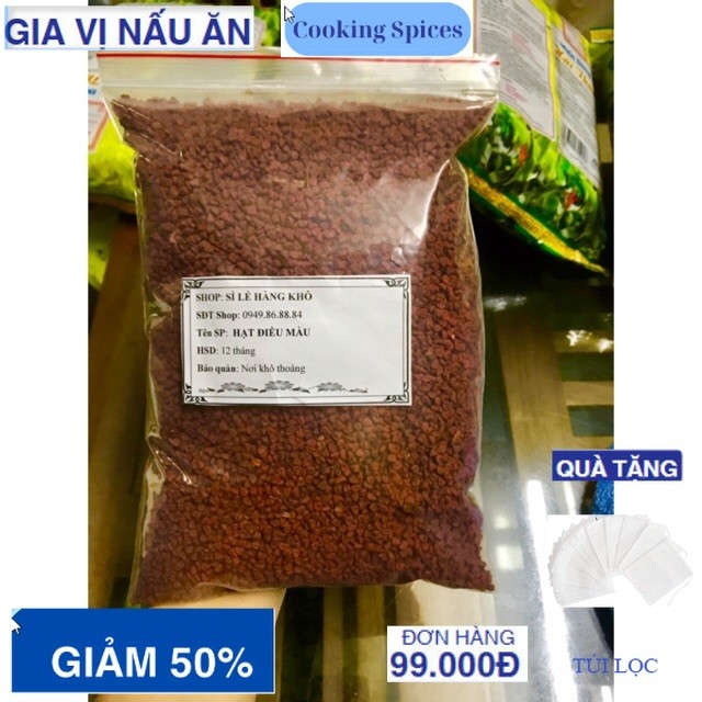 1kg Hạt điều màu (hạt cà ri)