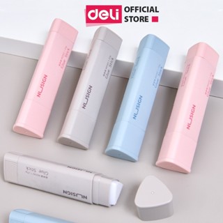 Hồ keo, hồ dán khô Deli cao cấp siêu dính, nhỏ gọn, tiện lợi cho học sinh văn phòng màu pastel dễ thương
