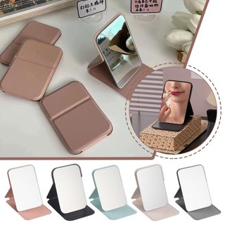 Gương trang điểm gấp hình chữ nhật Vanity Gương mỹ phẩm vuông Gương một mặt có chân đế F9R9