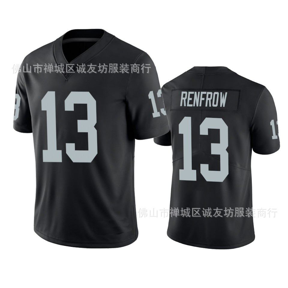 Áo bóng bầu dục NFL Jersey Raiders 13 Black Raiders Hunter Renfrow Jersey