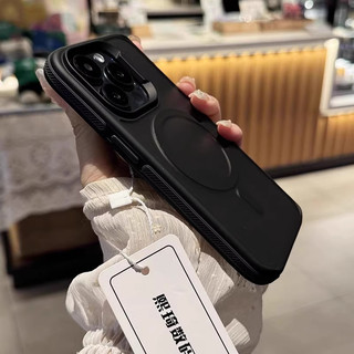 Ốp điện thoại từ tính mờ hai màu titan sang trọng cho iPhone 16 15 14 ProMAX 13 12 11 Pro Max Plus Vỏ cứng chống sốc mờ