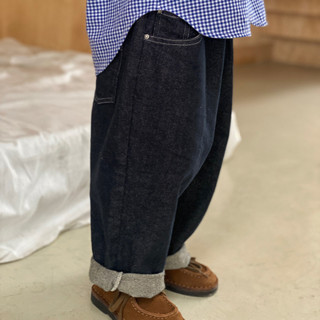  Phong Cách Nhật Bản Phiên Bản Hàn Quốc Xuân Thu Xanh Đen Mềm Mại Tất Cả Trận Đấu Quần Jean Trẻ Em Quần Áo Trẻ Em 