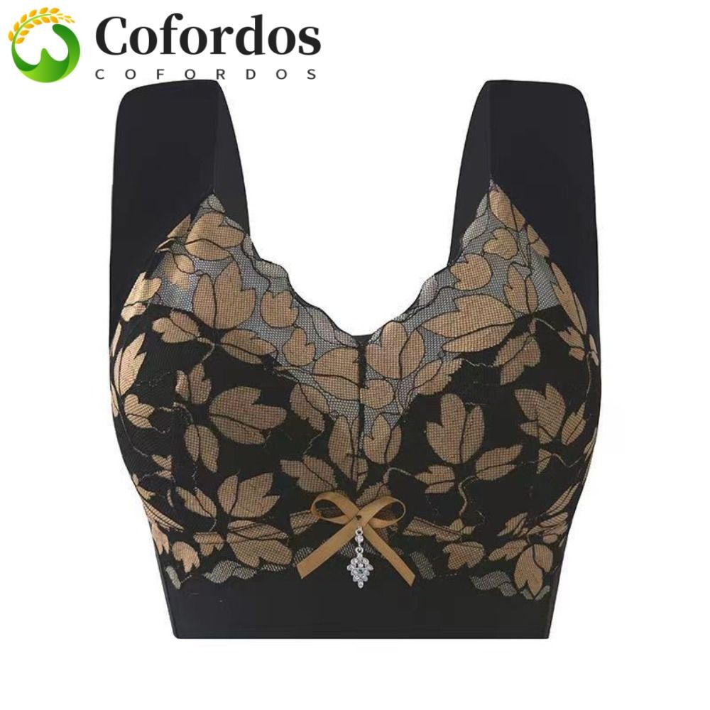 Áo lót ren chữ V sâu, Áo lót lá cho nữ, Áo ngực mềm mại chống sốc Nơ Big Cup Push Up Bra Yoga
