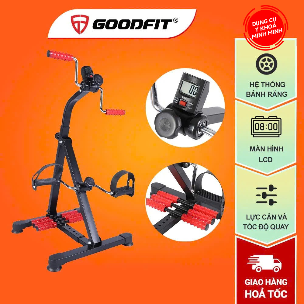 ✅ Xe Đạp Tập Thể Dục Tại Nhà, Trị Liệu Chính Hãng Goodfit GF005PE Có Bánh Răng Mát-xa, Tùy Chỉnh Chi