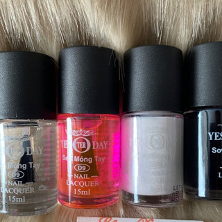  Nước sơn bóng trắng bóng hồng dưỡng móng 15ml D9 GIÁ RẺ nước sơn đặc nhanh khô bảo vệ dưỡng móng không bị vàng móng 