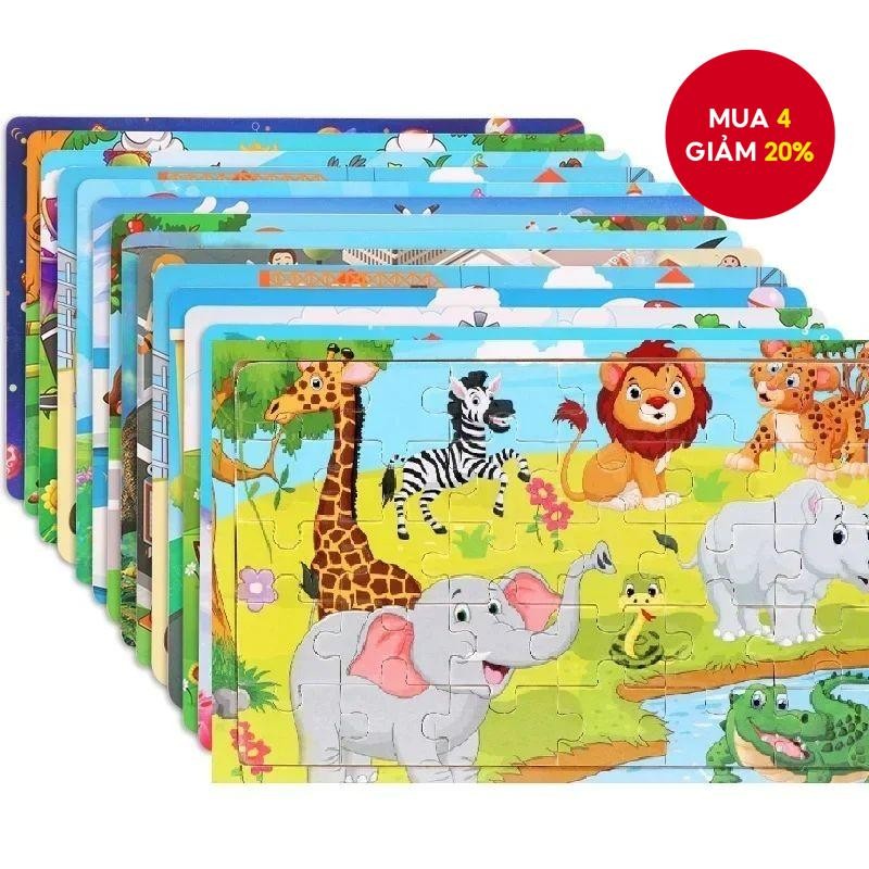 30 Mảnh Gỗ Ghép Hình 3d Xếp Hình Trẻ Em Hoạt Hình Xe Động Vật Xếp Hình Trò Chơi Bé Học Tập Sớm Đồ Chơi Giáo Dục Kỹ Năng Nuôi Dạy Con