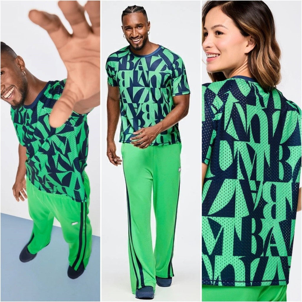 Zumba Wear for Women - Áo cổ tròn lưới to (Xanh hải quân) | Trang phục thể dục khiêu vũ thoải mái & 