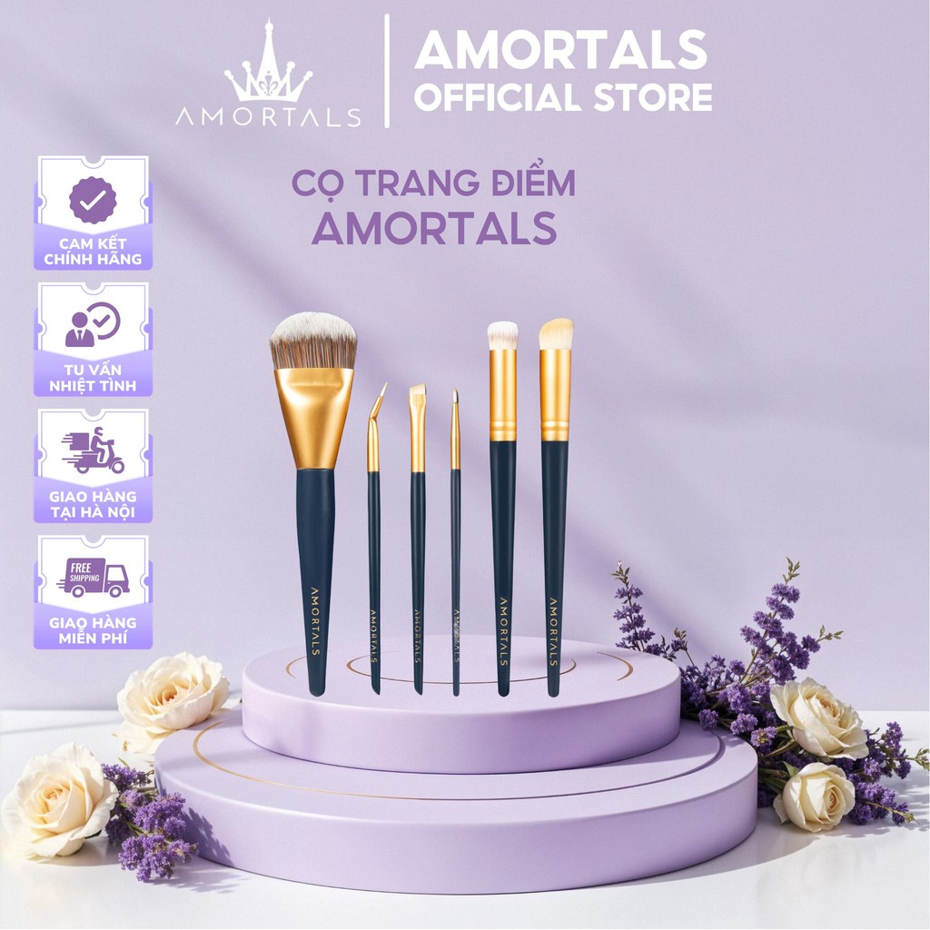 Cọ Trang Điểm AMORTALS Cọ Che Khuyết Điểm Kẻ Mắt Phấn Phủ Chính Xác Với Nhiều Phong Cách Tùy Chọn
