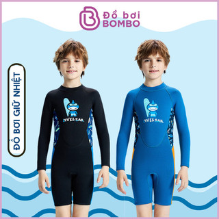 Đồ bơi giữ nhiệt bé trai Dive and Sail tay dài quần ngắn, chống nắng, chống UV UPF50+