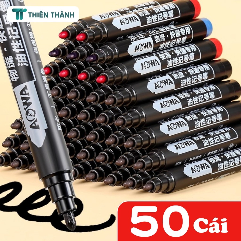 Bút Lông Dầu Không Xóa Được Ghi Chú Lâu Dài - Bút Dạ Đen Xanh Đỏ, Bám Tốt Trên Gỗ, Kim Loại, Nhựa