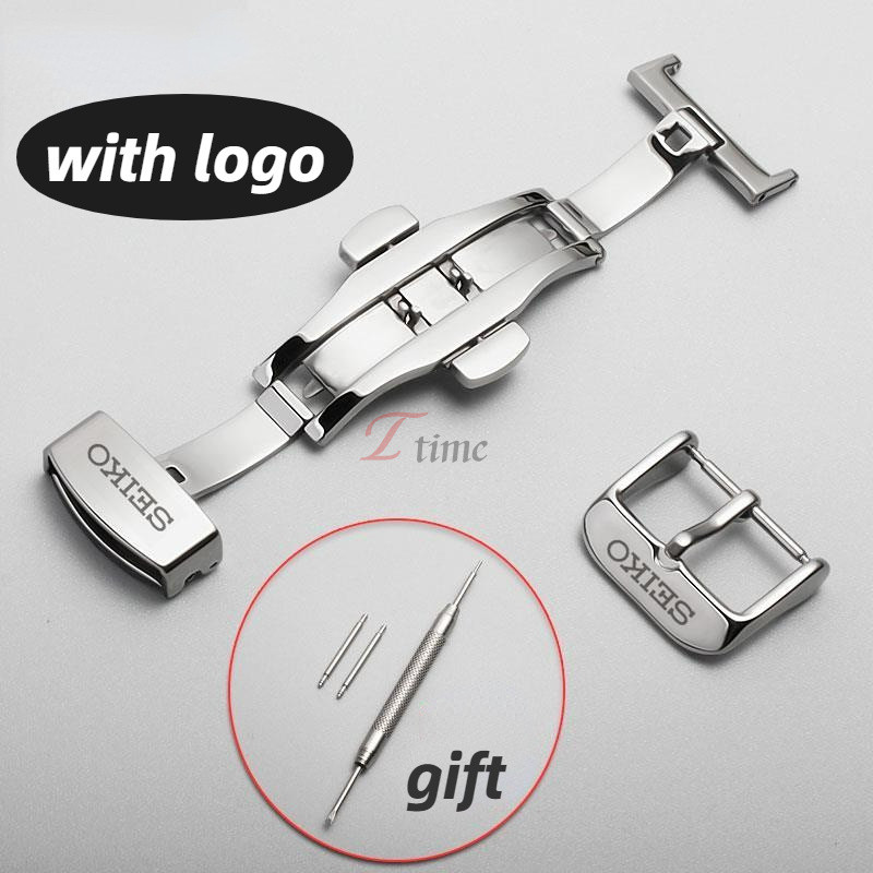 SEIKO Đồng Hồ Khóa Dây Đeo Logo SEIKO SEIKO Đồng Hồ Nam Nữ Dây Đeo Phụ Kiện Báo Chí Đôi Khóa Bướm Ph