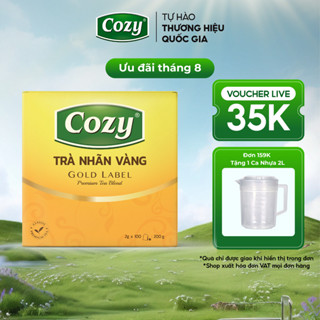 Trà Đen Nhãn Vàng Cozy 100 Túi Lọc Rời Dùng Pha Chế Trà Chanh,Trà Tắc,Trà Chanh Dây Kim Quất,Trà Sữa