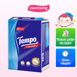 Khăn giấy gói rút Tempo không mùi (4 gói)