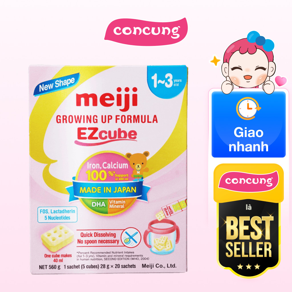 Sữa Meiji 1-3 years old Growing up Formula Ezcube 560g