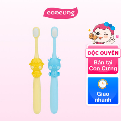 Bộ 2 bàn chải lông tơ Animo (Xanh dương, vàng, GH-TRMK01)