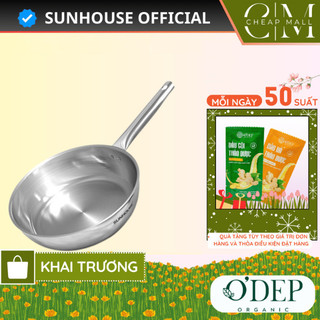  Chảo inox 304 đa lớp Sunhouse IN20M6 - IN24M6 - IN26M6 20-24-26cm dùng với mọi loại bếp - CHEAP CSA 