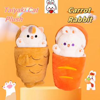  Kawaii Taiyaki Mèo Sang Trọng Đồ Chơi Cà Rốt Thỏ Búp Bê Đồ Chơi Nhồi Bông Cho Bé Thỏ Ẩn Trong Cà Rốt Mềm Mại Sang Trọng Gối Ngủ Snapper Yaki Mèo Búp Bê Nhồi Bông Quà Tặng Sinh Nhật Bé Gái 