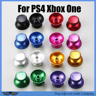2 chiếc nhôm kim loại 3d analog cần điều khiển ngón tay cái dính cầm nắp thay thế nút cho ps4 slim / pro / xbox one slim bộ điều khiển