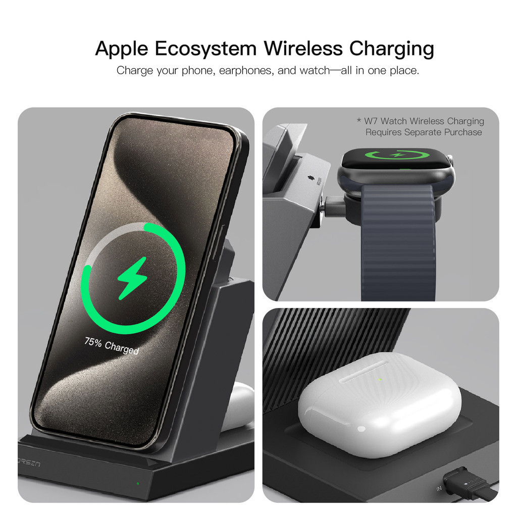 Bộ sạc không dây 4 trong 1 ORSEN EW54S + Pin dự phòng Sạc không dây Powerbank 10000mAh （W7 Bộ sạc đồng hồ cần mua riêng） | BigBuy360 - bigbuy360.vn