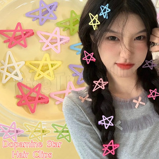   Đặc sắc  Kẹp tóc Dopamine Star Y2K - Dụng cụ tạo kiểu tóc Hàn Quốc - Side Bangs Barrettes - Phụ kiện tóc màu kẹo - Kẹp tóc Sweet Girls - Kẹp tóc mỏ vịt cho bữa tiệc 