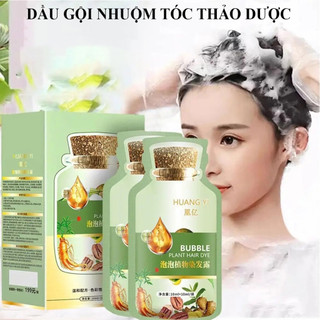 Dầu gội nhuộm tóc phủ bạc giúp đen tóc, óng mượt thành phần thảo dược-giova