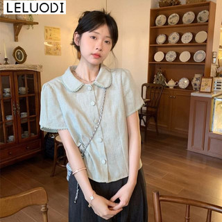 LELUODI áo sơ mi nữ áo kiểu hàn quốc dramatic sang trọng Fashion tráng lệ WCS2470HHA 29Z240718