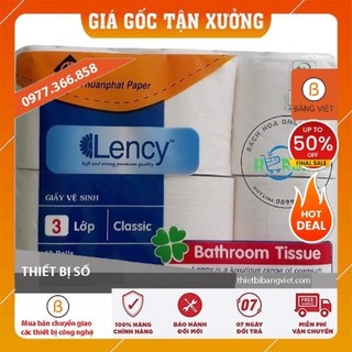 Giấy vệ sinh Lency lõi 12 cuộn 3 Lớp