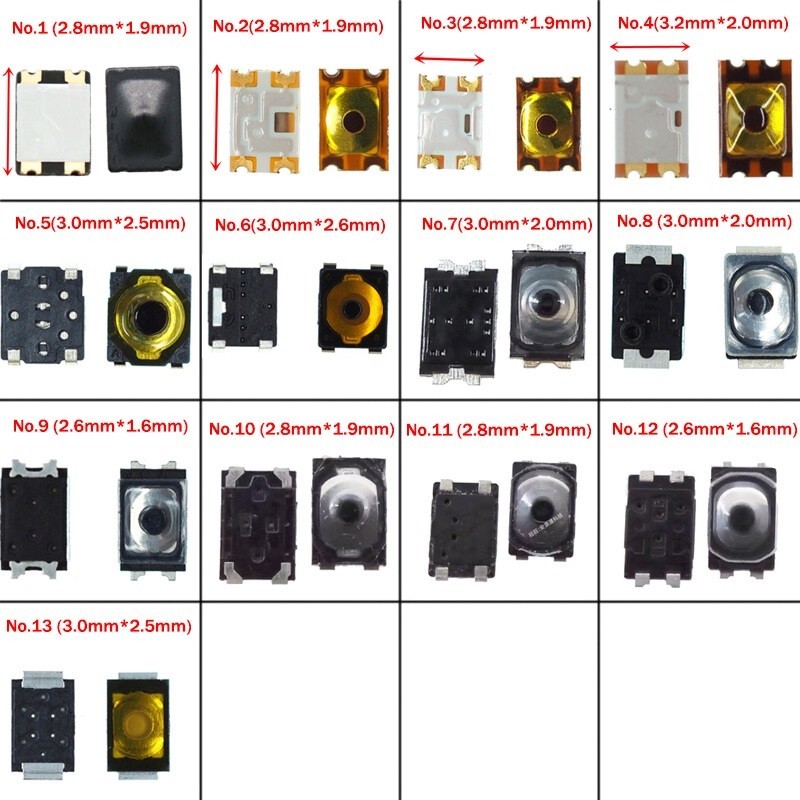 10-50 Chiếc Tắt Nguồn Bên Trong Công Tắc Âm Lượng Nút Chìa Khóa Điều Khiển Kết Nối Thích Hợp Cho VIVO Cho OPPO Hoặc Thương Hiệu Khác Điện Thoại Di Động 2.8 * 1.9mm Nút Tắt