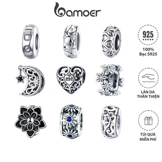Hạt charm BAMOER SCC1938 bạc 925 kiểu dáng đa dạng tuỳ chọn làm đồ trang sức thủ công cho nữ
