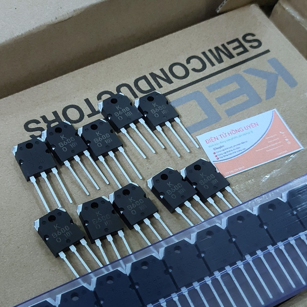 Combo 10 con sò B688. Trans PNP 8A 120V Chính hãng KEC, lưng đồng loại tốt. Sò kích công suất âm ly 
