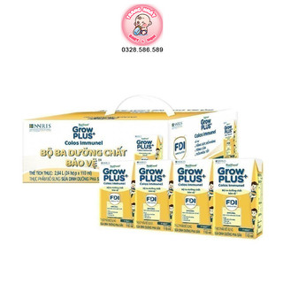 Thùng 24 hộp sữa bột pha sẵn nutifood sweden growplus+ sữa non immunel hộp 110ml - 180ml - sữa bỉm trang nháy 5