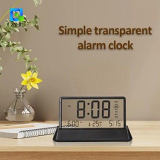 ZYJC hồ để bàn ZYJC, Đồng hồ báo thức trong suốt phong cách 12 / 24H Ins, Đồng hồ kỹ thuật số LCD chạy bằng pin đa chức năng Đồng hồ để bàn Snooze Đồng hồ nhà bếp