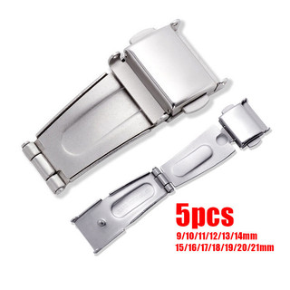 5 Chiếc Dây Đeo Đồng Hồ Gấp Khóa Dây Đeo Đồng Hồ Nút Kim Loại Triển Khai Khóa Khóa 9 Mm-21 Mm Phụ Kiện Đồng Hồ