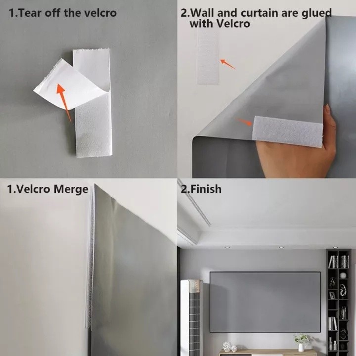 Màn Chiếu Treo Tường 100 inch Màn Chiếu Phản Quang Gấp Gọn, Tăng Độ Sáng, Tương Phản | BigBuy360 - bigbuy360.vn